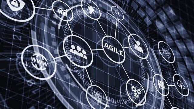 Business, Technology, Internet and network concept. Agile Software Development.