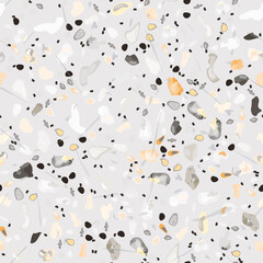 Terrazzo Texture Vector. Flooring Seamless Pattern