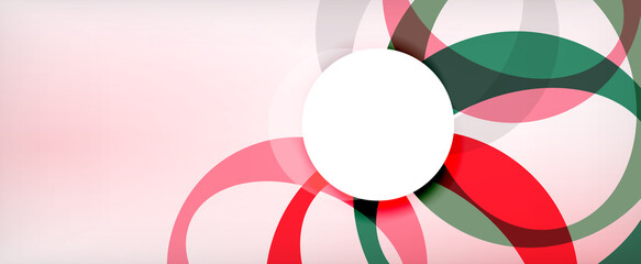 Fototapeta premium Ring geometric shapes, o letter repetition wallpaper. Abstract background for business or technology presentations, internet posters or web brochure covers