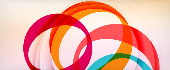 Ring geometric shapes, o letter repetition wallpaper. Abstract background for business or technology presentations, internet posters or web brochure covers