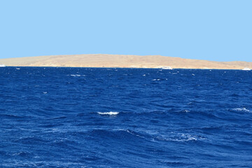Beautiful view of the sea in a desert