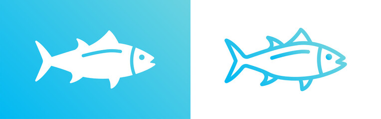 Tuna icon illustration.