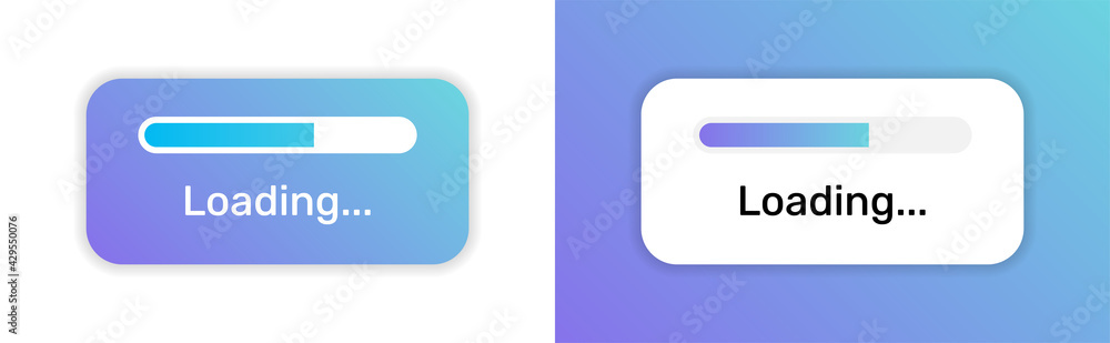 Poster loading bar progress icon. download progress vector illustration.