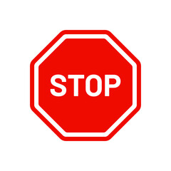 Obraz premium Stop sign isolated on white background.