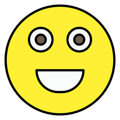 Fototapeta premium A creative design icon of laughing emoji 