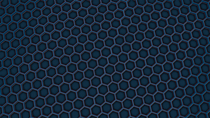 metal hexagonal grid background