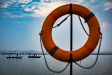 life buoy on the river
