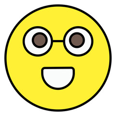 A premium download vector of glasses smiley 