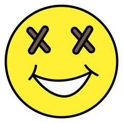 A trendy vector design of dead face