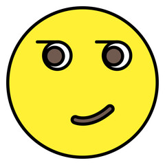 Editable flat design icon of attitude emoji
