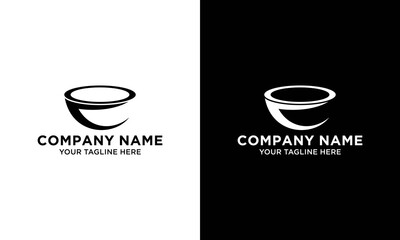 Soup bowl dishware outline art vector icon for food apps and websites