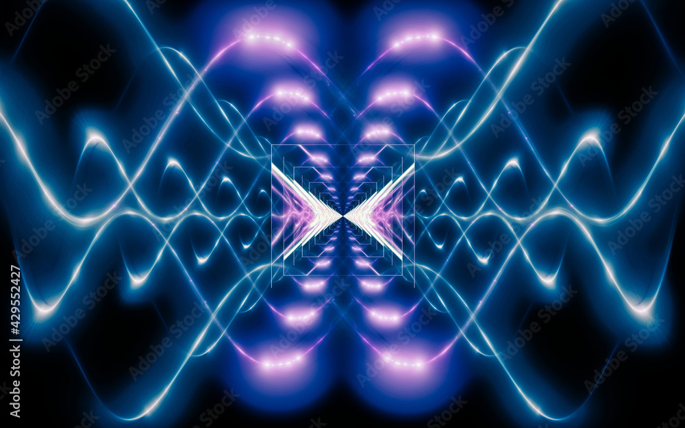 Fototapete abstract illustration background image patterns in the form of lines and geometric shapes intersecti