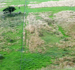 Views of the country town of Killarney in Queensland Australia.  With rolling hills and green paddocks