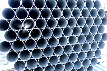 単管パイプの模様、規則正しい並び