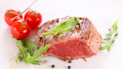 piece of beef and peppers