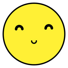 
Flat design icon of cute emoji

