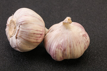 Fresh ripe and tasty garlic
