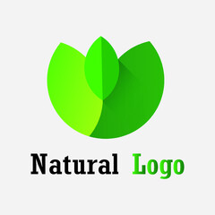 green leaf logo_ Eco  vector logo design