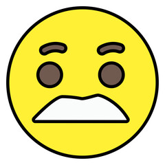 Fototapeta premium Editable flat design of happy emoji 