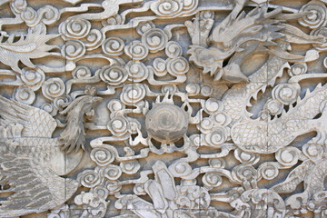 bas-relief at the summer palace in beijing (china)