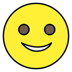 A beautiful design icon of smiley emoji 