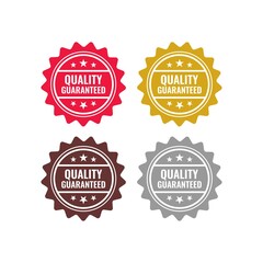 label sticker quality guaranteed  set