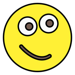 An icon design of smirk emoji 