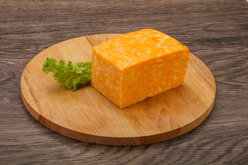 Marble cheese brick over board