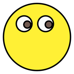 Emoticon with no mouth, mouthless emoji or no words 