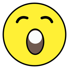 Astonished emoji icon, editable vector 