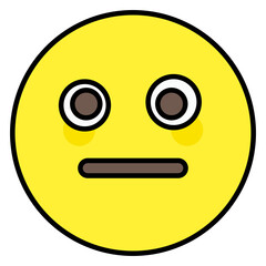 A modern design icon of unamused emoji