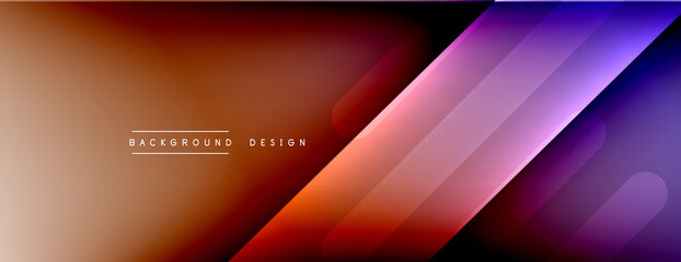 Dynamic lines abstract background. 3D shadow effects and fluid gradients. Modern overlapping forms