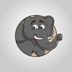 CUTY ZOO ELEPHANT CIRCLE ICON