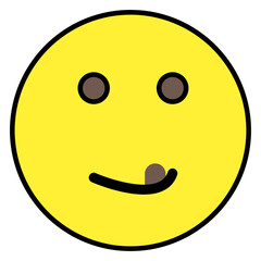 Flat design icon of cute emoticon 