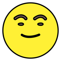 Editable flat design of sleeping emoji 