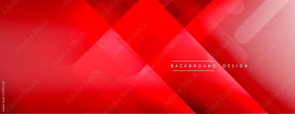 Aufkleber Dynamic lines abstract background. 3D shadow effects and fluid gradients. Modern overlapping forms