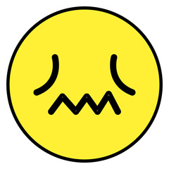 A unique design icon of confounded emoticon