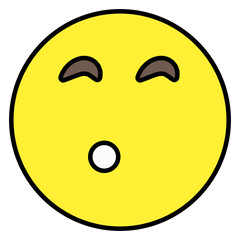 A perfect design icon of heart eyes emoji 