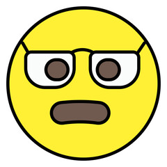 A premium download vector of glasses emoji 