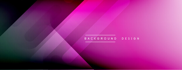 Fototapeta premium Dynamic lines abstract background. 3D shadow effects and fluid gradients. Modern overlapping forms