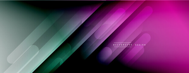Dynamic lines abstract background. 3D shadow effects and fluid gradients. Modern overlapping forms