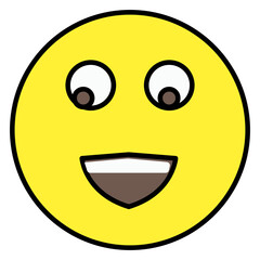 
Flat design icon of rolling eyes emoticon 

