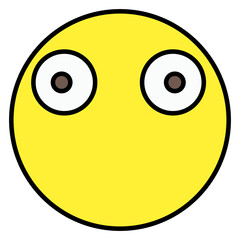 Emoticon with no mouth, mouthless emoji or no words 