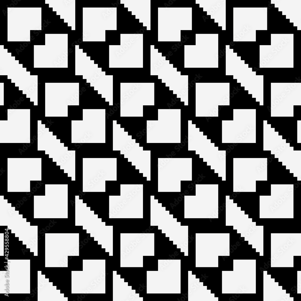 Poster Same double squares pattern. Vector white abstract squares and shadows.