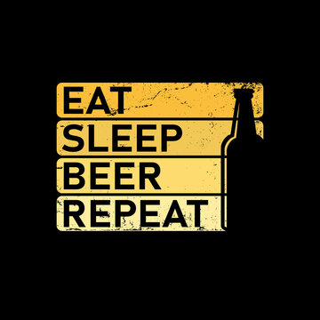 beer sleep beach repeat icon sign vector T-SHIRT
