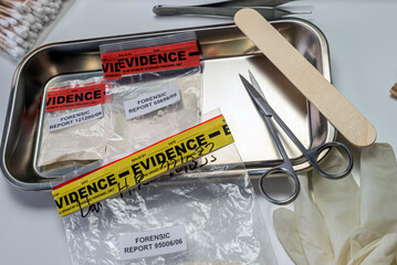 crime lab drug test, conceptual image