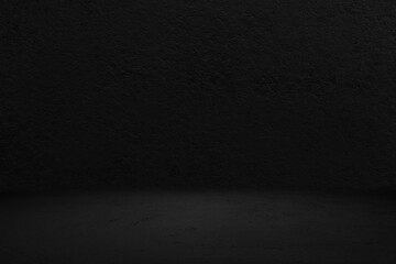 Product showcase with spotlight. Black studio room background. Use as montage for product display
