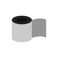 Paper roll toilet tissue icon in color icon, isolated on white background 