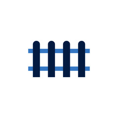 fence garden wood icon in color icon, isolated on white background 