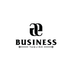 luxury letter AE monogram logo